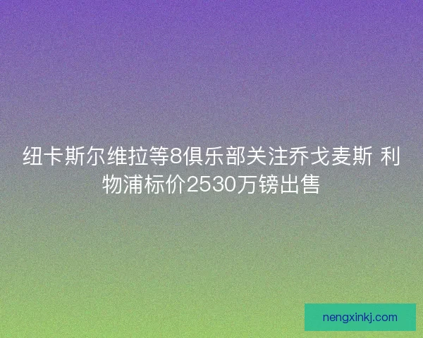 纽卡斯尔维拉等8俱乐部关注乔戈麦斯 利物浦标价2530万镑出售 纽卡斯尔维拉等8俱乐部关注乔戈麦斯 利物浦标价2530万镑出售